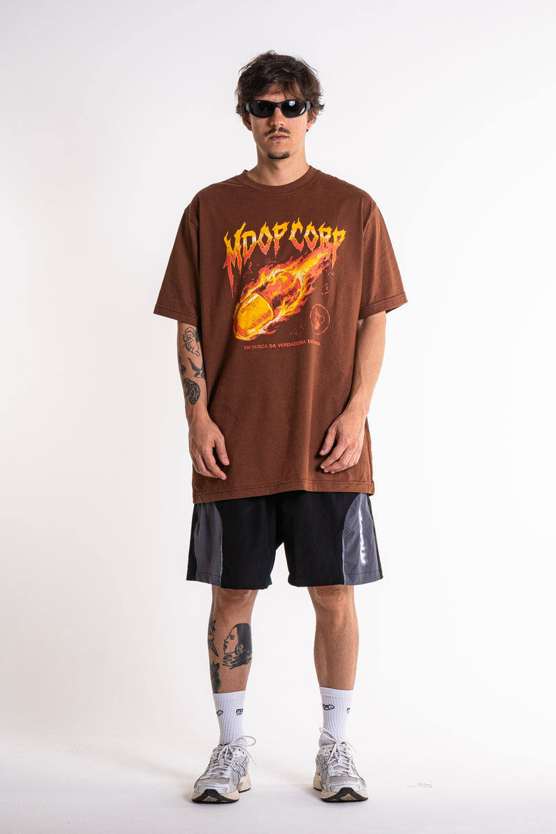 Camiseta Fire Pill // marrom