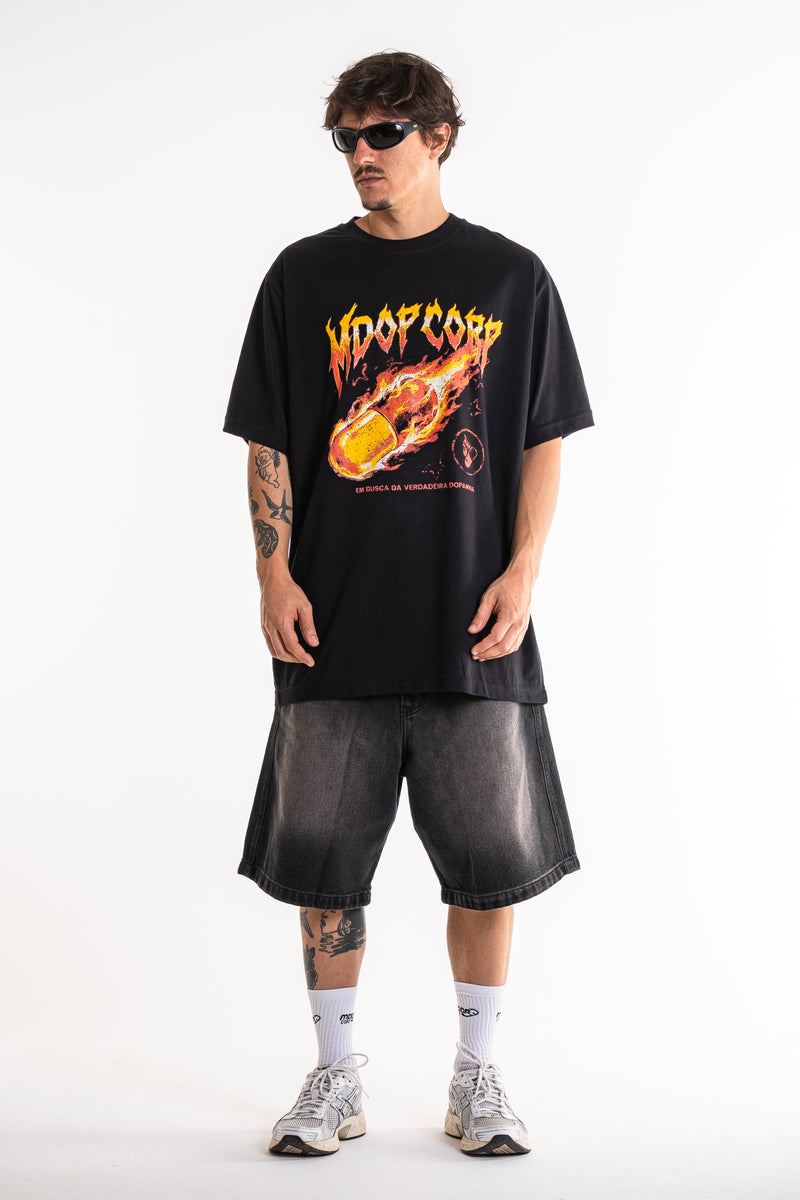 Camiseta Fire Pill // preta