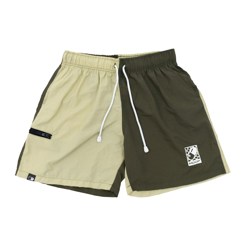 Bermuda bicolor verde neon / militar